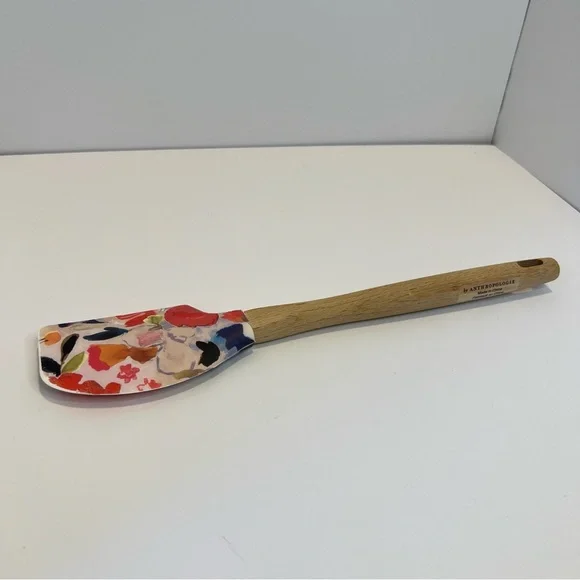 Anthropologie Luna Spatula Floral Wood Silicone Spatula - Picture 6 of 9